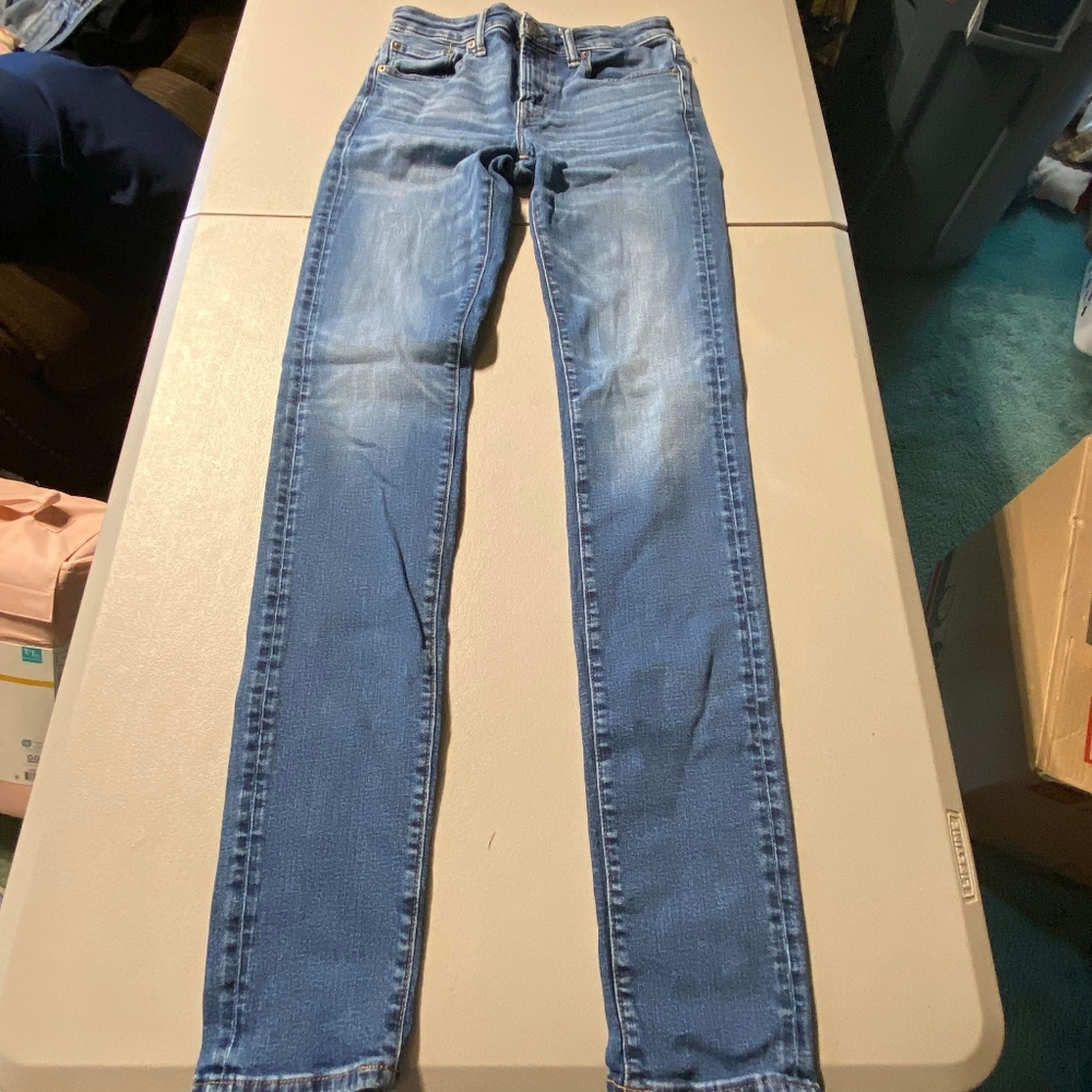 American Eagle AEO Stacked Skinny Jeans Men's 28x32 Blue Cotton Denim Everyday